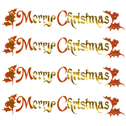 Gold Merry Christmas Overglaze Ceramic Decals