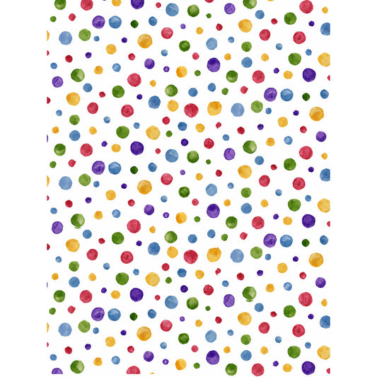 Watercolor Polka Dot Small 9 x 13 Inch Overglaze Ceramic Decal Sheet