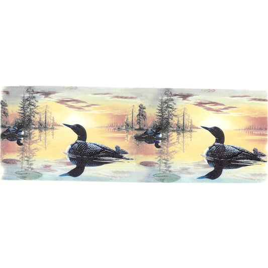 Loons at Sunset Mug Wrap 1 pc 8x3 Inch Overglaze Waterslide Ceramic Decals