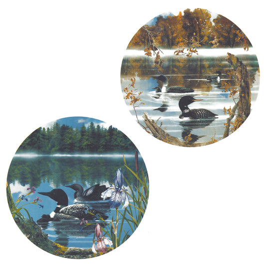 Loons on a Lake in Summer Overglaze Ceramic Decals