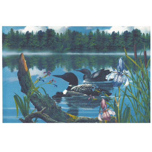 Loons on a Lake Cool Summer Tray Overglaze Ceramic Decals