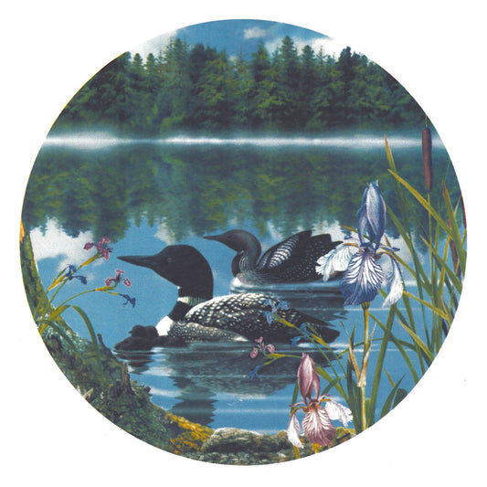Loons on a Lake Cool Summer Overglaze Ceramic Decals
