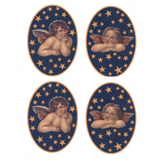 Cherub Ovals Overglaze Ceramic Decals