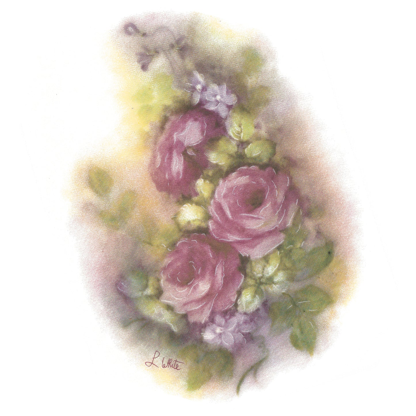 Roses Lilacs Flower Overglaze Waterslide Ceramic Decals