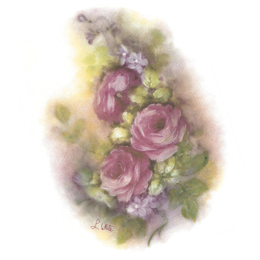 Roses Lilacs Flower Overglaze Waterslide Ceramic Decals
