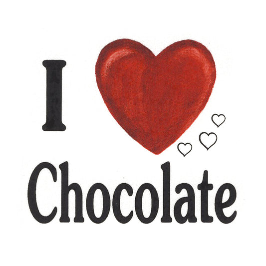 I Love Chocolate Overglaze Waterslide Ceramic Decals