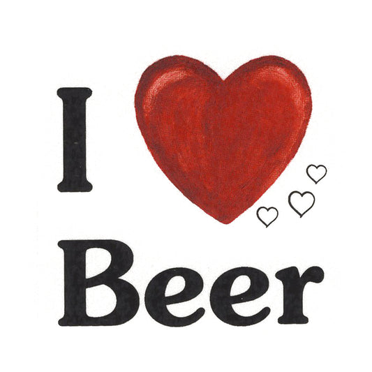 I Love Beer Overglaze Waterslide Ceramic Decals