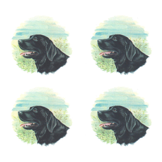 Black Labrador Overglaze Ceramic Decals