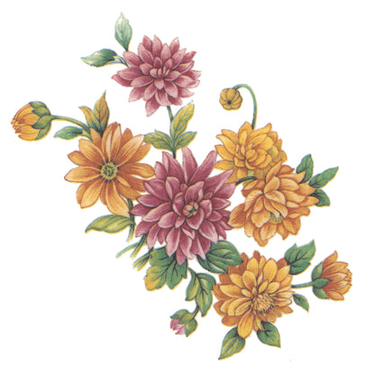 Chrysanthemum Flower Overglaze Waterslide Ceramic Decals
