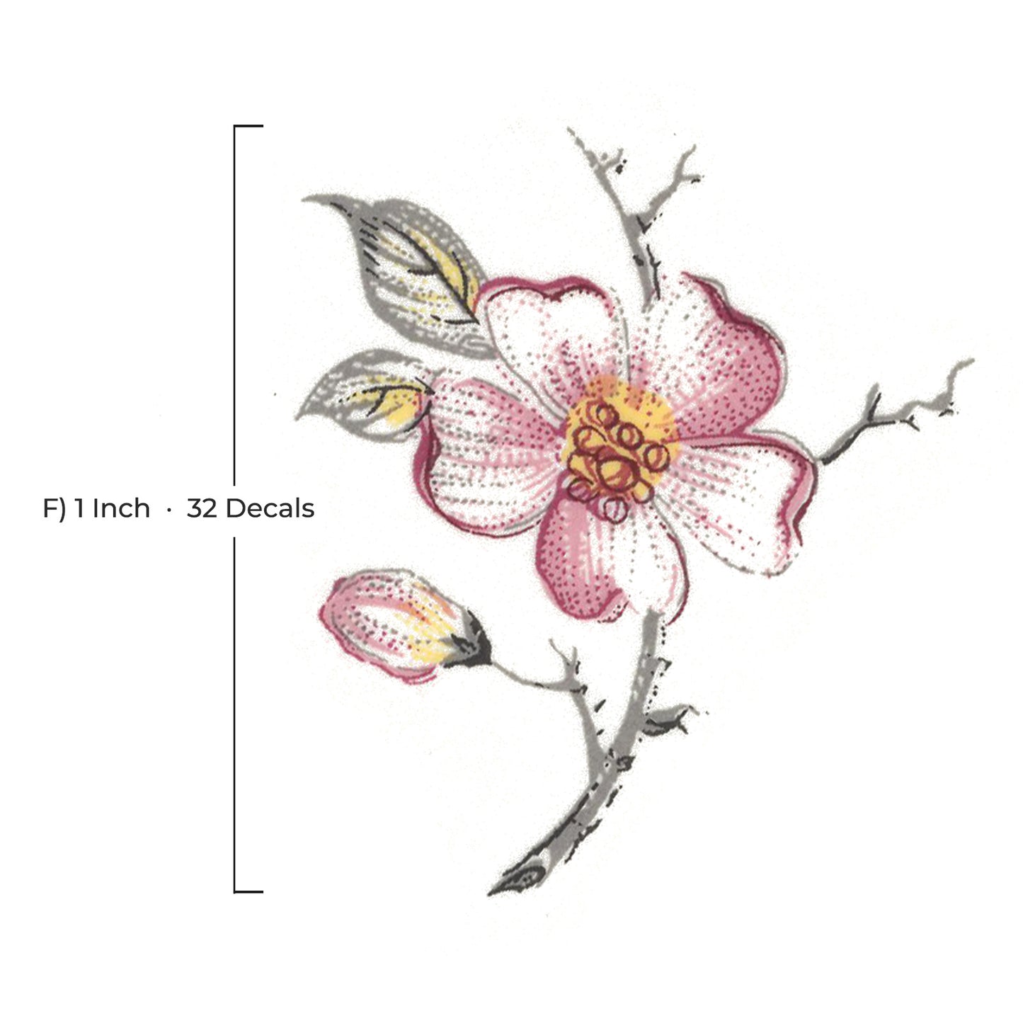 Cherry Blossom Motif Collection Overglaze Ceramic Decals