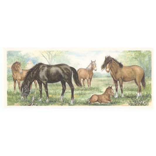 Horses on the Ranch Mug Wrap 2 pcs B Overglaze Waterslide Ceramic Decals