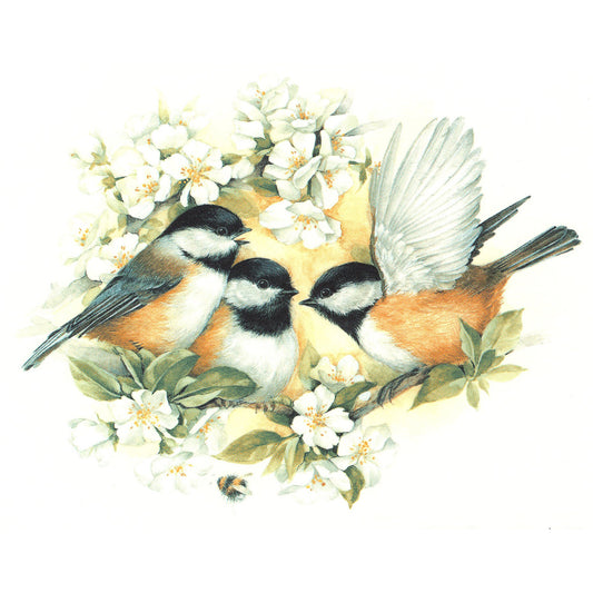 Chickadee Birds Overglaze Ceramic Decals