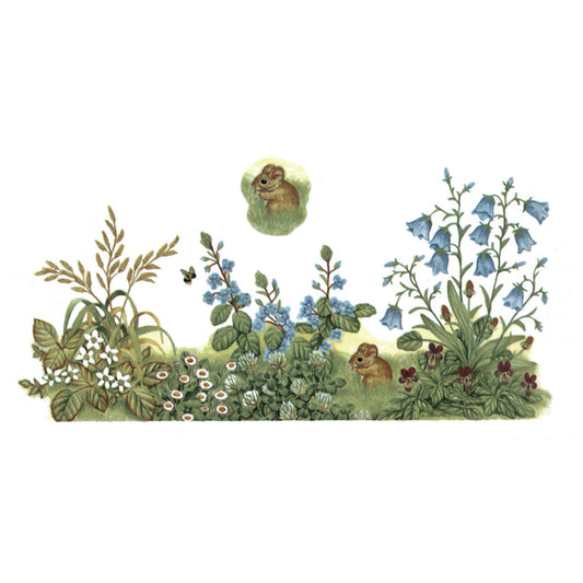 Flower Garden Mouse Wraps Overglaze Ceramic Decals