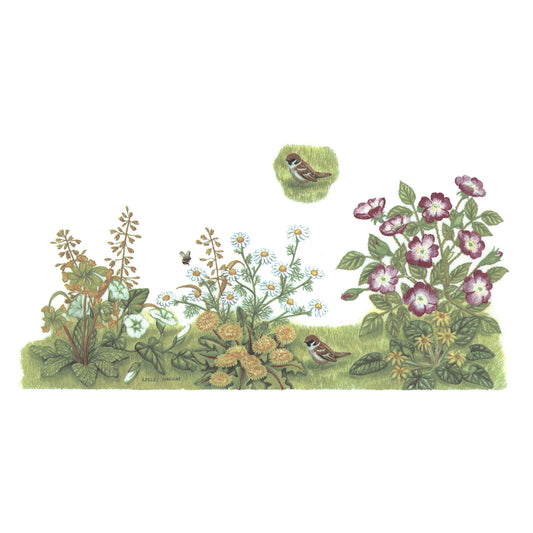 Flower Garden Bird Wraps Overglaze Ceramic Decals