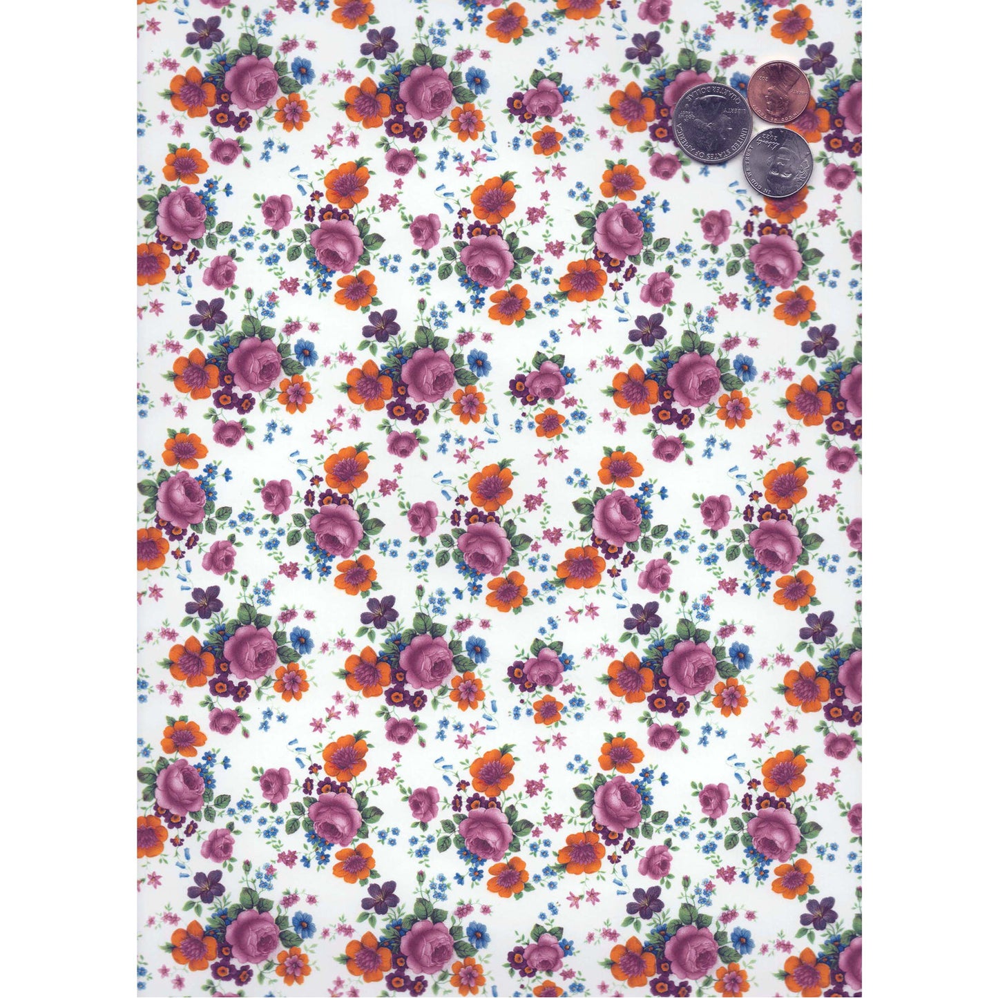 Allover Chintz Pink Wild Rose Flowers 9 x 13.5 Inch Ceramic Decal Sheet