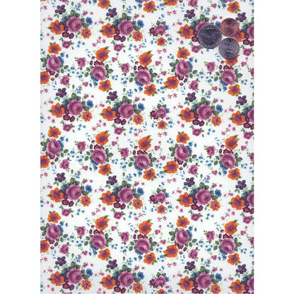 Allover Chintz Pink Wild Rose Flowers 9 x 13.5 Inch Ceramic Decal Sheet