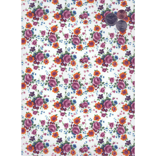 Allover Chintz Pink Wild Rose Flowers 9 x 13.5 Inch Ceramic Decal Sheet