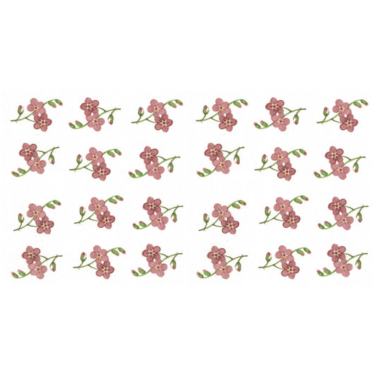 Forget Me Not Peach Pink Flower Bits Overglaze Ceramic Waterslide Decals