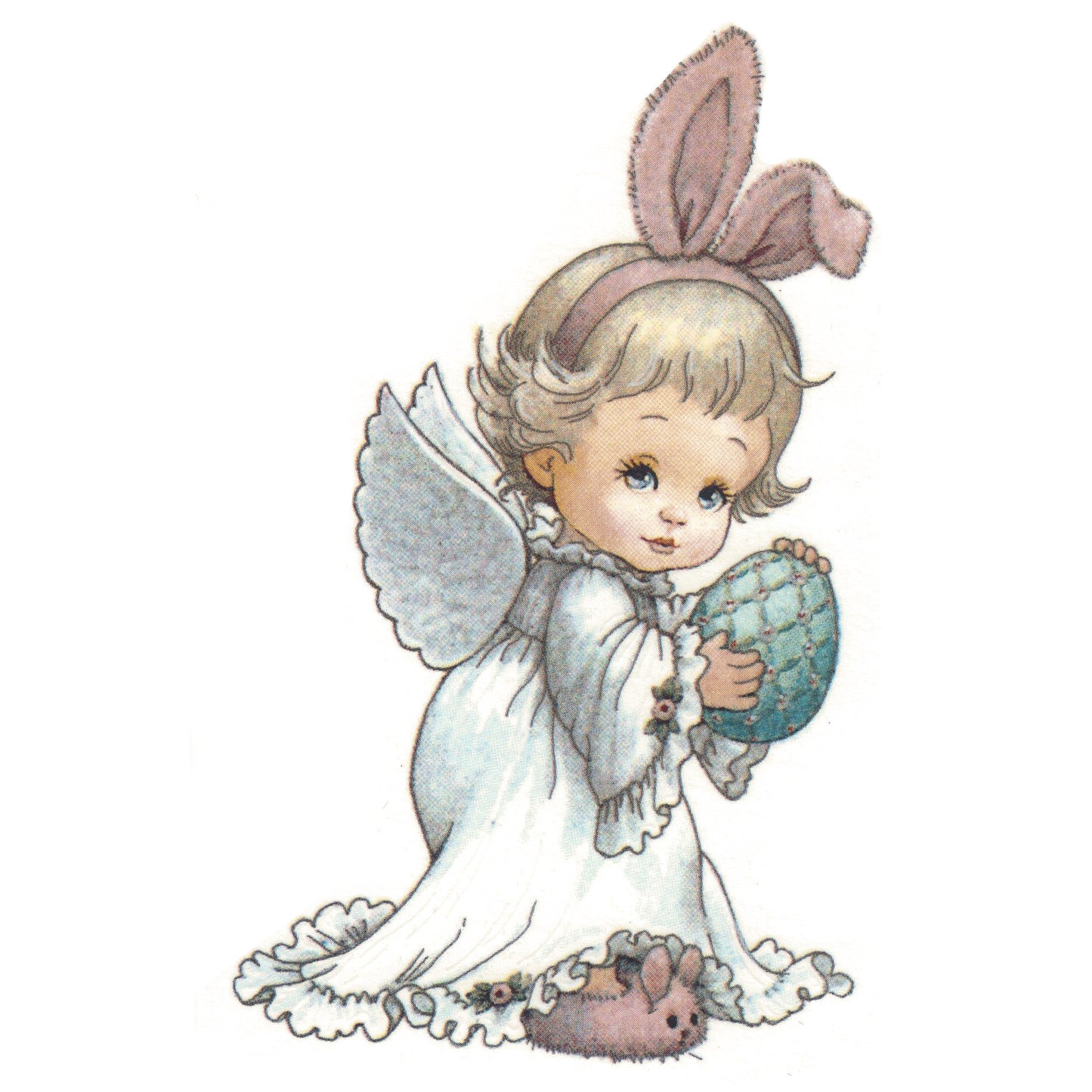 Angels with Fancy Egg Overglaze Ceramic Decals