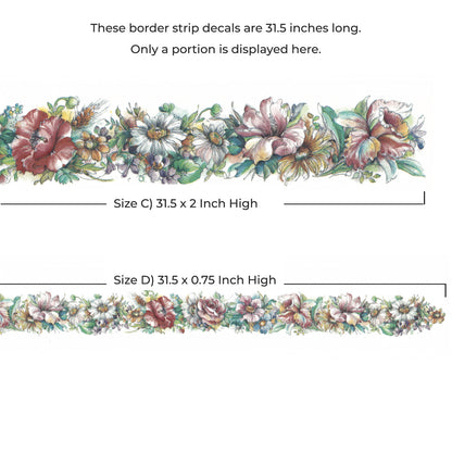 Wildflower Pink Orchid White Daisy Bouquet Motif Waterslide Ceramic Decals