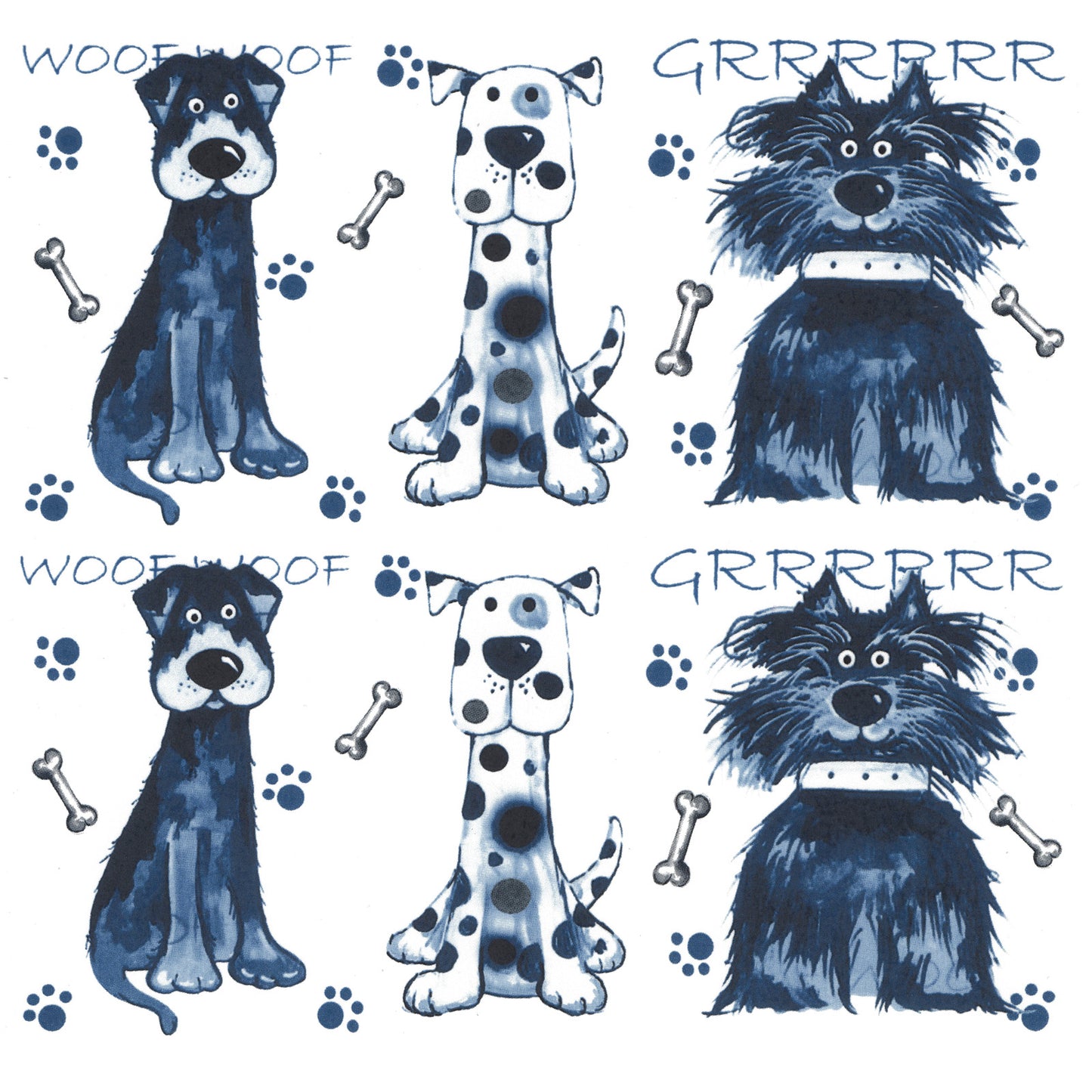 Dumpster Dog Wrap Wraparound 2 pcs 7.75 x 3.5 Inch Overglaze Waterslide Ceramic Decal