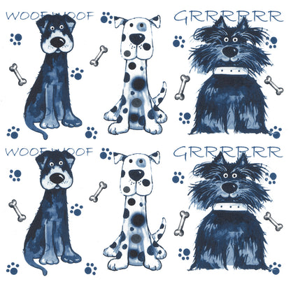Dumpster Dog Wrap Wraparound 2 pcs 7.75 x 3.5 Inch Overglaze Waterslide Ceramic Decal