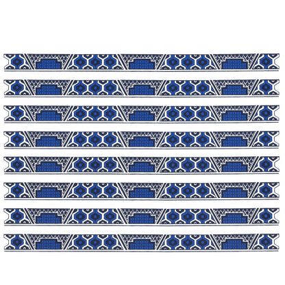 Blue Willow China Border Strips 8 Inch 8 pcs Overglaze Waterslide Ceramic Decals
