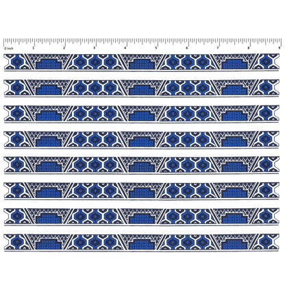 Blue Willow China Border Strips 8 Inch 8 pcs Overglaze Waterslide Ceramic Decals