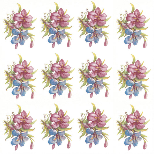 Flowers Iris C Overglaze Ceramic Decals