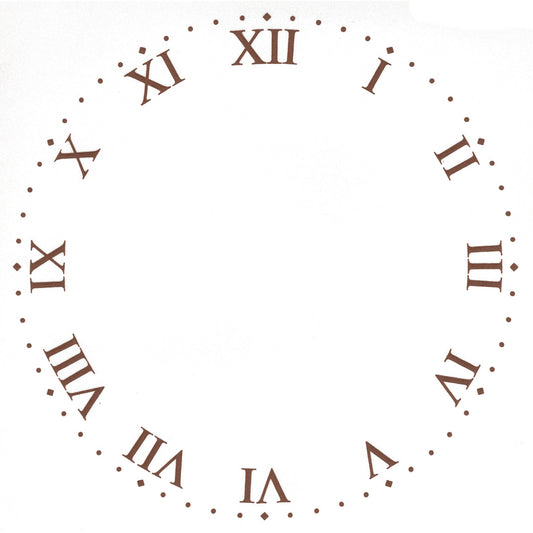 Roman Clock Face Sepia Overglaze Waterslide Ceramic Decals
