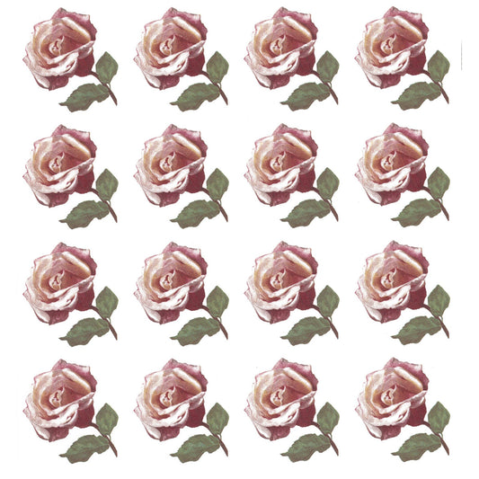 Flowers Pink Rose Singles Overglaze Ceramic Decals