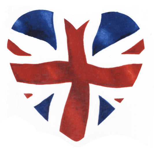 Union Jack Heart Overglaze Ceramic Decals