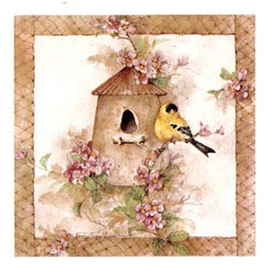 Rustic Birdhouse Square Tile Overglaze Ceramic Decals