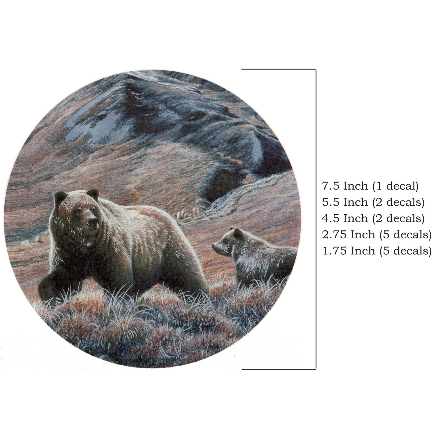 Brown Bear Mountain Overglaze Waterslide Ceramic Decals