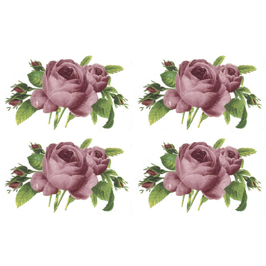 Flowers June Pink Rose Style H Overglaze Ceramic Decals