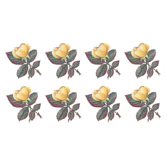 Yellow Roses 1 Inch Overglaze Waterslide Ceramic Decals