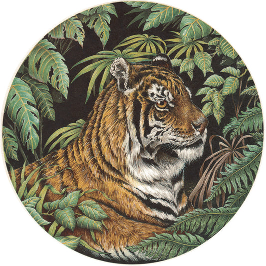 Tiger in the Jungle Overglaze Waterslide Ceramic Decals