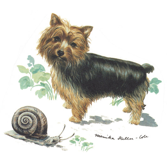 Puppy and Snail Overglaze Waterslide Ceramic Decal