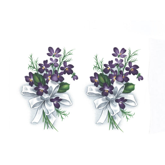 Violet Bouquet Overglaze Ceramic Decals