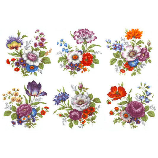 Flowers Wildflowers Bouquets Overglaze Ceramic Decals