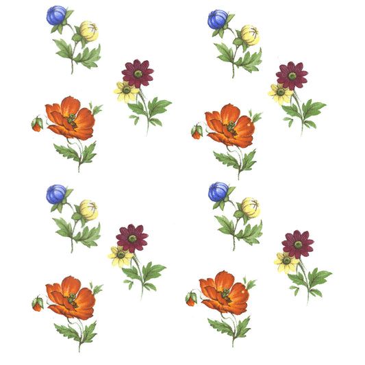 Flowers Wildflowers Bouquets Small Overglaze Ceramic Decals