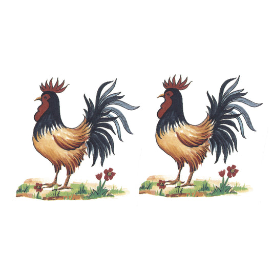 Cockerel Rooster Overglaze Ceramic Decals