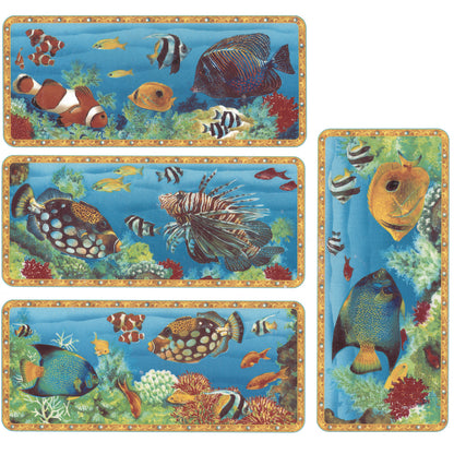 Tropical Fish Mug Wrap Set of 4 Overglaze Waterslide Ceramic Decals