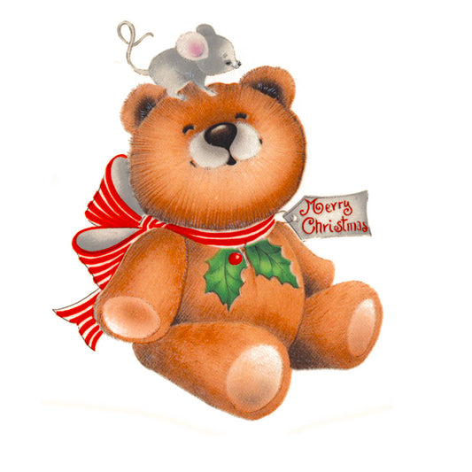 Christmas Cute Bear Overglaze Ceramic Decals