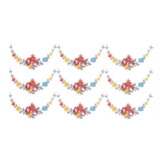 Flower Floral Swag Overglaze Ceramic Decals