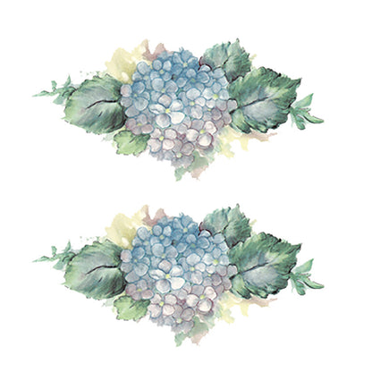 Hydrangea Flower Blue Purple Spray Overglaze Ceramic Decals