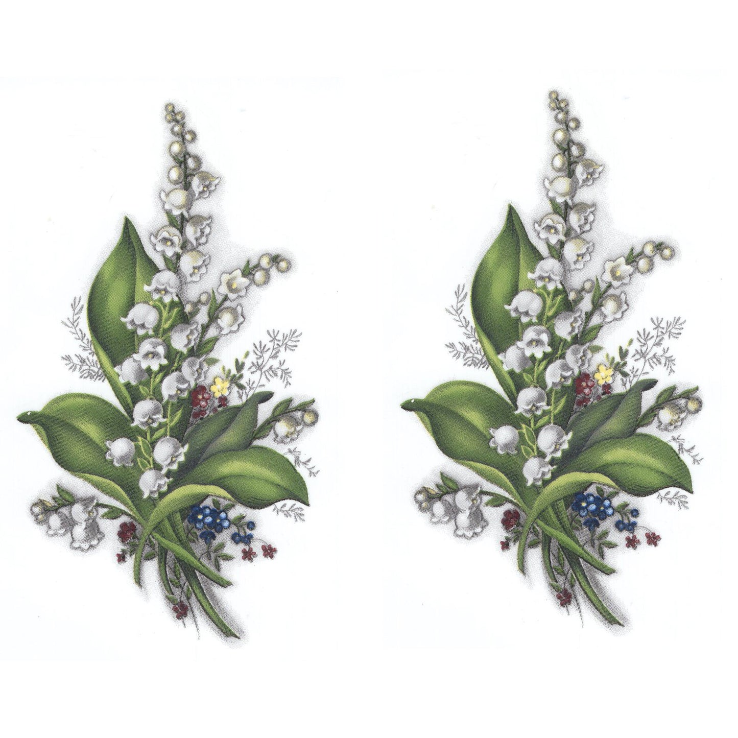Lily of the Valley Flower Overglaze Ceramic Decals