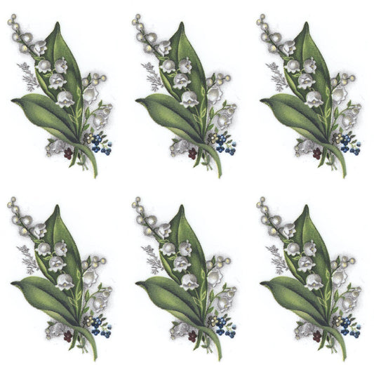 Lily of the Valley Flower Spray Overglaze Ceramic Decals