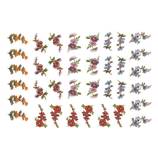 Vibrant Wildflowers Buds G Overglaze Ceramic Decals