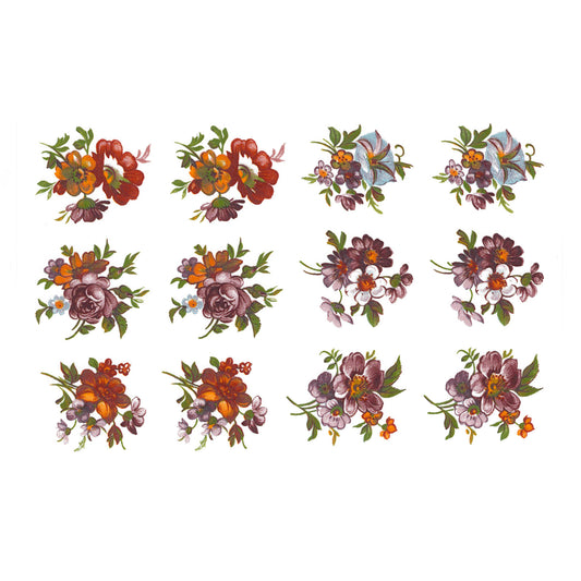 Vibrant Wildflowers Small Overglaze Ceramic Decals